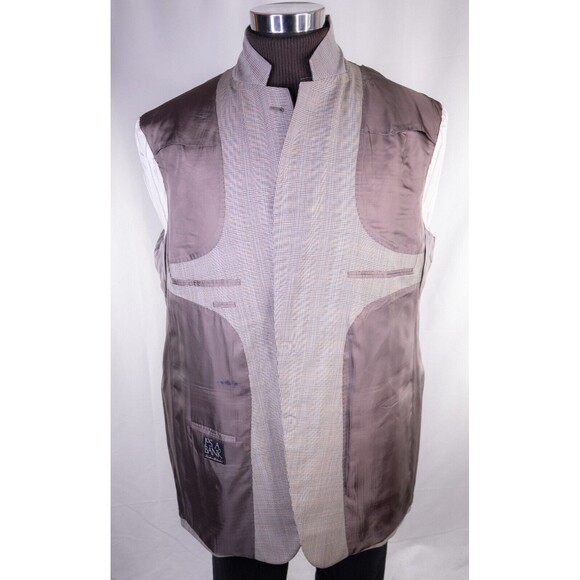 Jos A Bank Blazer Sz 46L Houndstooth Sports Coat Suit Jacket Wool 2 Button EUC - Picture 9 of 14